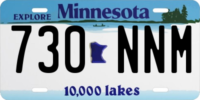 MN license plate 730NNM