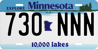 MN license plate 730NNN