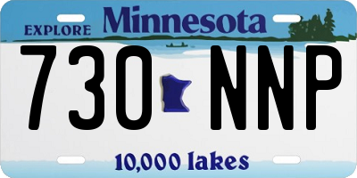 MN license plate 730NNP