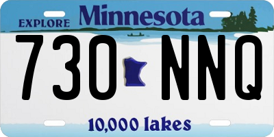 MN license plate 730NNQ