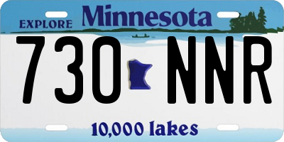 MN license plate 730NNR