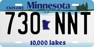 MN license plate 730NNT