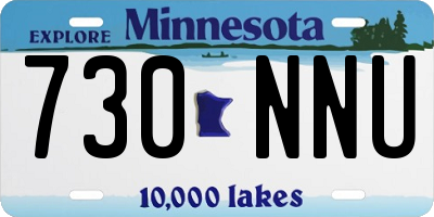 MN license plate 730NNU