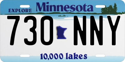 MN license plate 730NNY