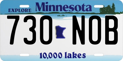 MN license plate 730NOB