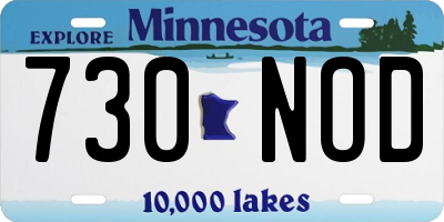MN license plate 730NOD