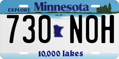 MN license plate 730NOH