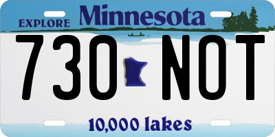 MN license plate 730NOT