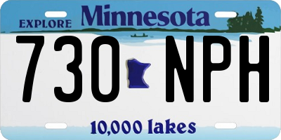 MN license plate 730NPH