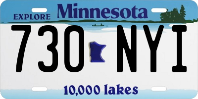 MN license plate 730NYI