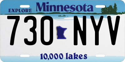 MN license plate 730NYV