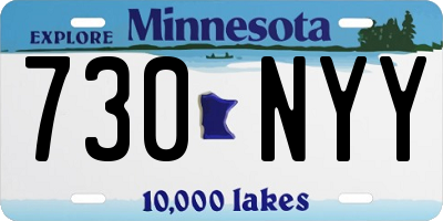 MN license plate 730NYY