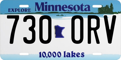 MN license plate 730ORV