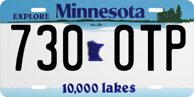 MN license plate 730OTP