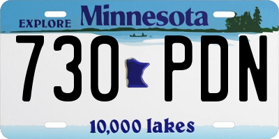 MN license plate 730PDN