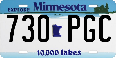 MN license plate 730PGC