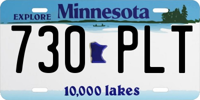 MN license plate 730PLT