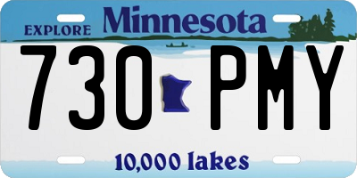 MN license plate 730PMY
