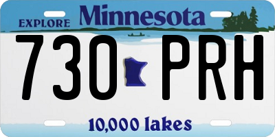 MN license plate 730PRH