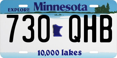 MN license plate 730QHB
