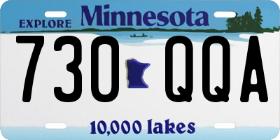 MN license plate 730QQA