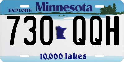 MN license plate 730QQH