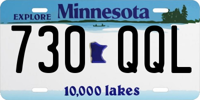 MN license plate 730QQL