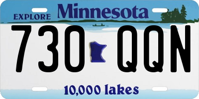 MN license plate 730QQN