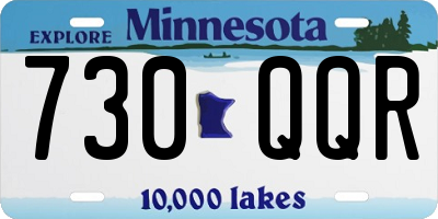 MN license plate 730QQR