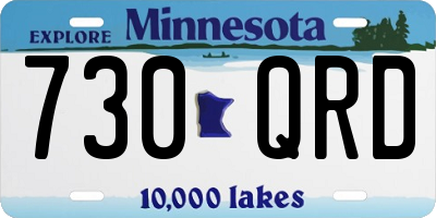 MN license plate 730QRD