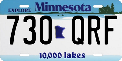 MN license plate 730QRF