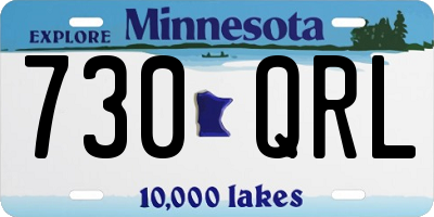 MN license plate 730QRL