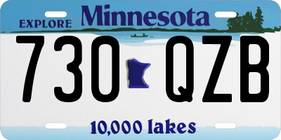 MN license plate 730QZB
