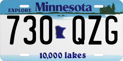 MN license plate 730QZG