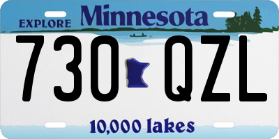 MN license plate 730QZL
