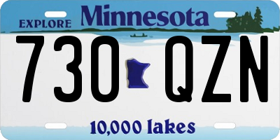 MN license plate 730QZN