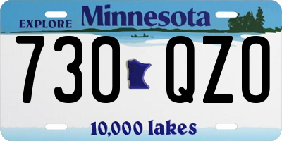MN license plate 730QZO
