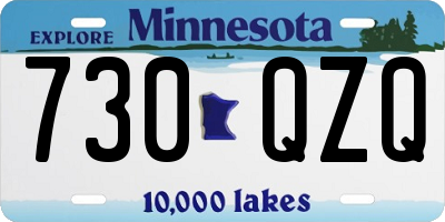MN license plate 730QZQ