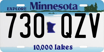 MN license plate 730QZV