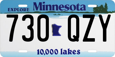 MN license plate 730QZY