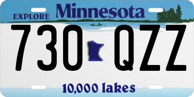 MN license plate 730QZZ