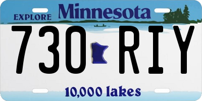 MN license plate 730RIY