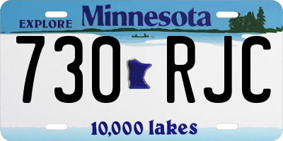 MN license plate 730RJC