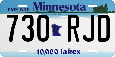 MN license plate 730RJD