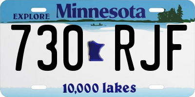 MN license plate 730RJF