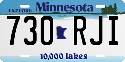 MN license plate 730RJI