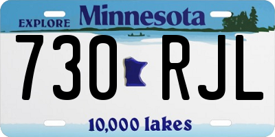 MN license plate 730RJL