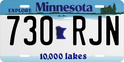 MN license plate 730RJN