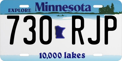 MN license plate 730RJP