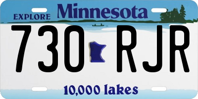 MN license plate 730RJR